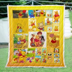 Pooh And Friend Quilt Blanket and Home Decor