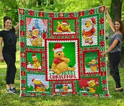 Pooh Xmas  Premium Quilt Home Decor  Quilt and Home Decor