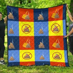 Poop Emoji Cl12100548Mdq Quilt Blanket and Home Decor