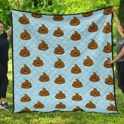 Poop Emoji Cl12100549Mdq Quilt Blanket and Home Decor
