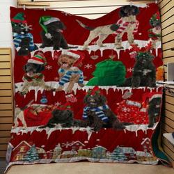 Portuguese Water Dog Snow Christmas Quilt Tdhyo and Home Decor