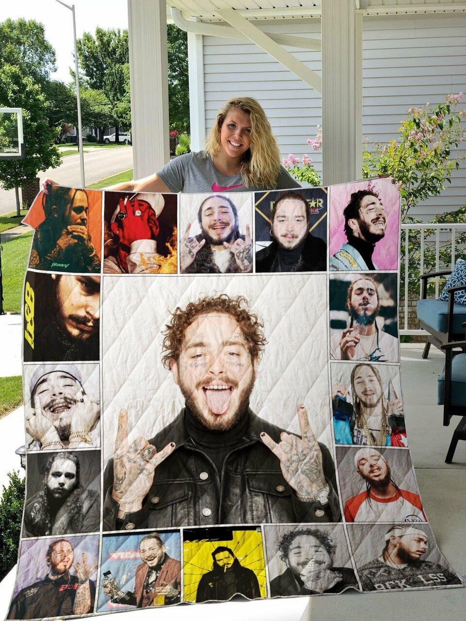 Post Malone Quilt Blanket 01 and Home Decor