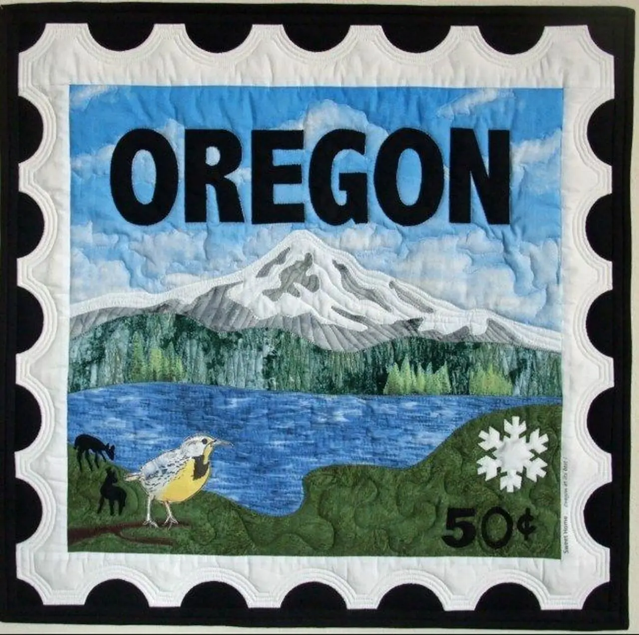 Postmark From Oregon Cla1810437Q Quilt Blanket and Home Decor