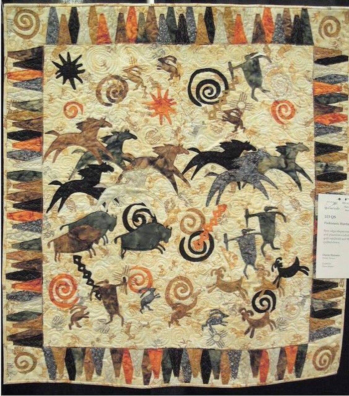 Prehistoric Hunting Quilt Tdhrk and Home Decor