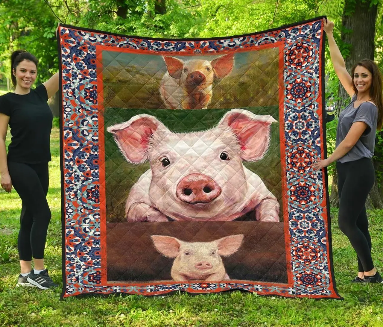 Premium Quilt Blanket Cute Pig Printed Sk01 Dhc1112208Dd and Home Decor