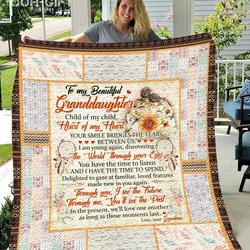 Premium Quilt  Granddaughter  From Grandma  Quilt and Home Decor