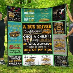 Premuim Quilt School Bus V2  Quilt and Home Decor