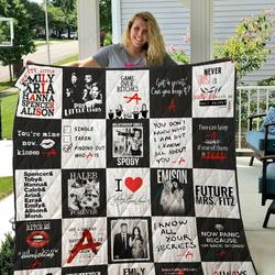 Pretty Little Liars T Shirt Quilt Blanket For Fans and Home Decor