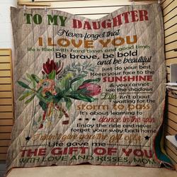 Protea Flower To My Daughter Kisses Mom Quilt Tdhkr and Home Decor
