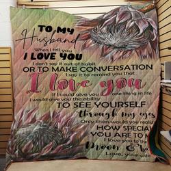 Protea Flower To My Husband Quilt Tdhih and Home Decor