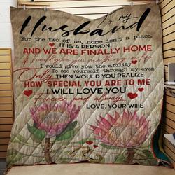Protea Flower To My Husband Quilt Tdhyr and Home Decor