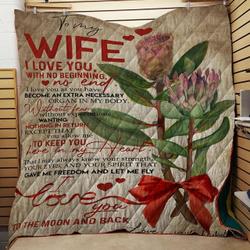 Protea Flower To My Wife Quilt Tdhcm and Home Decor