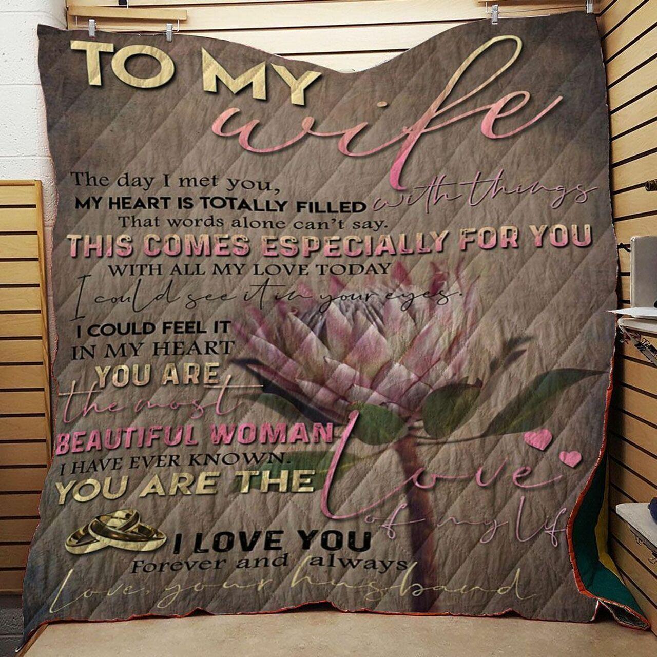 Protea Flower To My Wife Quilt Tdhus and Home Decor