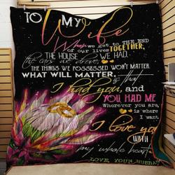 Protea Flower To My Wife Quilt Tdhyl and Home Decor