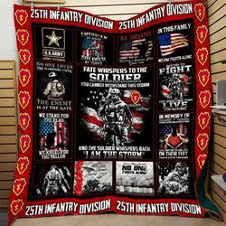 Proud A Us Veteran  Quilt Blanket and Home Decor