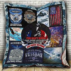 Proud Air Force Veteran Quilt Tt48Mk-0708  Quilt and Home Decor