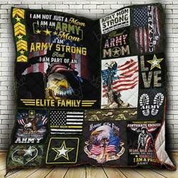 Proud Army Mom Cl18100574Mdq Quilt Blanket and Home Decor