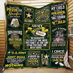 Proud Army Mom Hur Quilt jn and Home Decor
