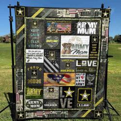 Proud Army Mom Quilt Hn0708-1  Quilt and Home Decor