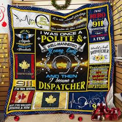 Proud Canada Dispatcher Cl14100414Mdq Quilt Blanket and Home Decor