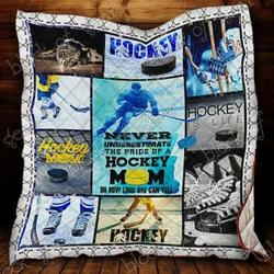 Proud Hockey Mom Cl19100689Mdq Quilt Blanket and Home Decor