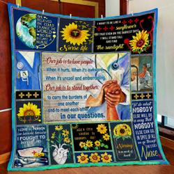 Proud Nurse Life Quilt Blanket and Home Decor