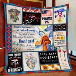 Proud Physician Assistant Quilt Blanket and Home Decor