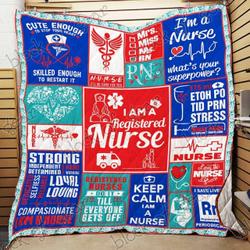 Proud Registered Nurse Cl18100582Mdq Quilt Blanket and Home Decor