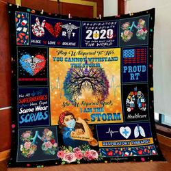 Proud Respiratory Therapist Quilt Blanket and Home Decor