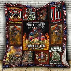 Proud Retired Firefighter Cl18100585Mdq Quilt Blanket and Home Decor