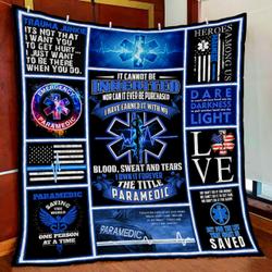 Proud The Title Paramedic Quilt Blanket and Home Decor