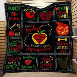 Proud To Be A Teacher Quilt Blanket Tcr01  Quilt and Home Decor