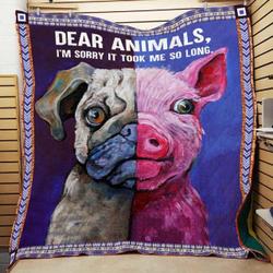 Proud To Be Vegan Hur Quilt  and Home Decor