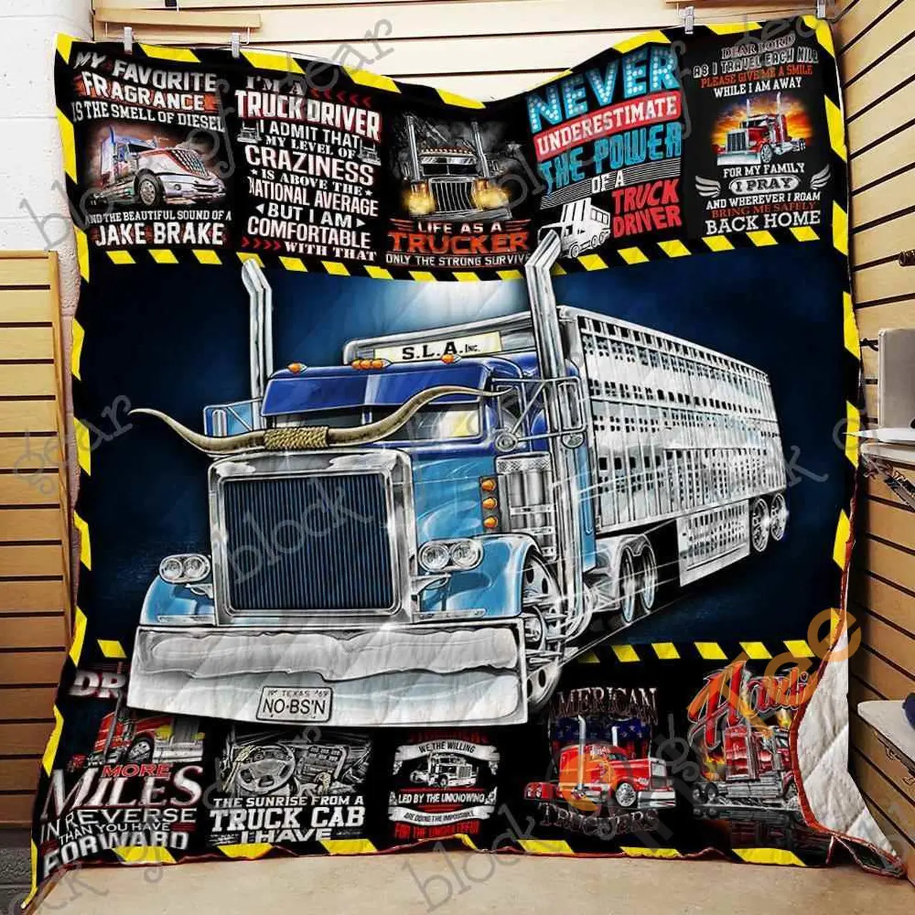 Proud Truck Driver Blanket KC1307 Quilt and Home Decor