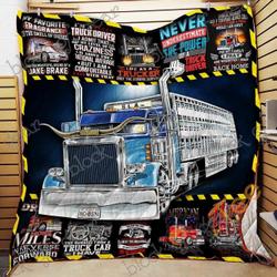 Proud Truck Driver Blanket KC1307 Quilt and Home Decor
