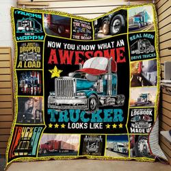 Proud Trucker Quilt -Bt07_1408  Quilt and Home Decor