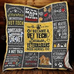 Proud Vet Tech Hur Quilt av and Home Decor