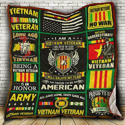 Proud Vietnam Veteran Quilt -Bt06_1408  Quilt and Home Decor