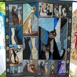 Provocative Cat Quilt Blanket  Quilt and Home Decor