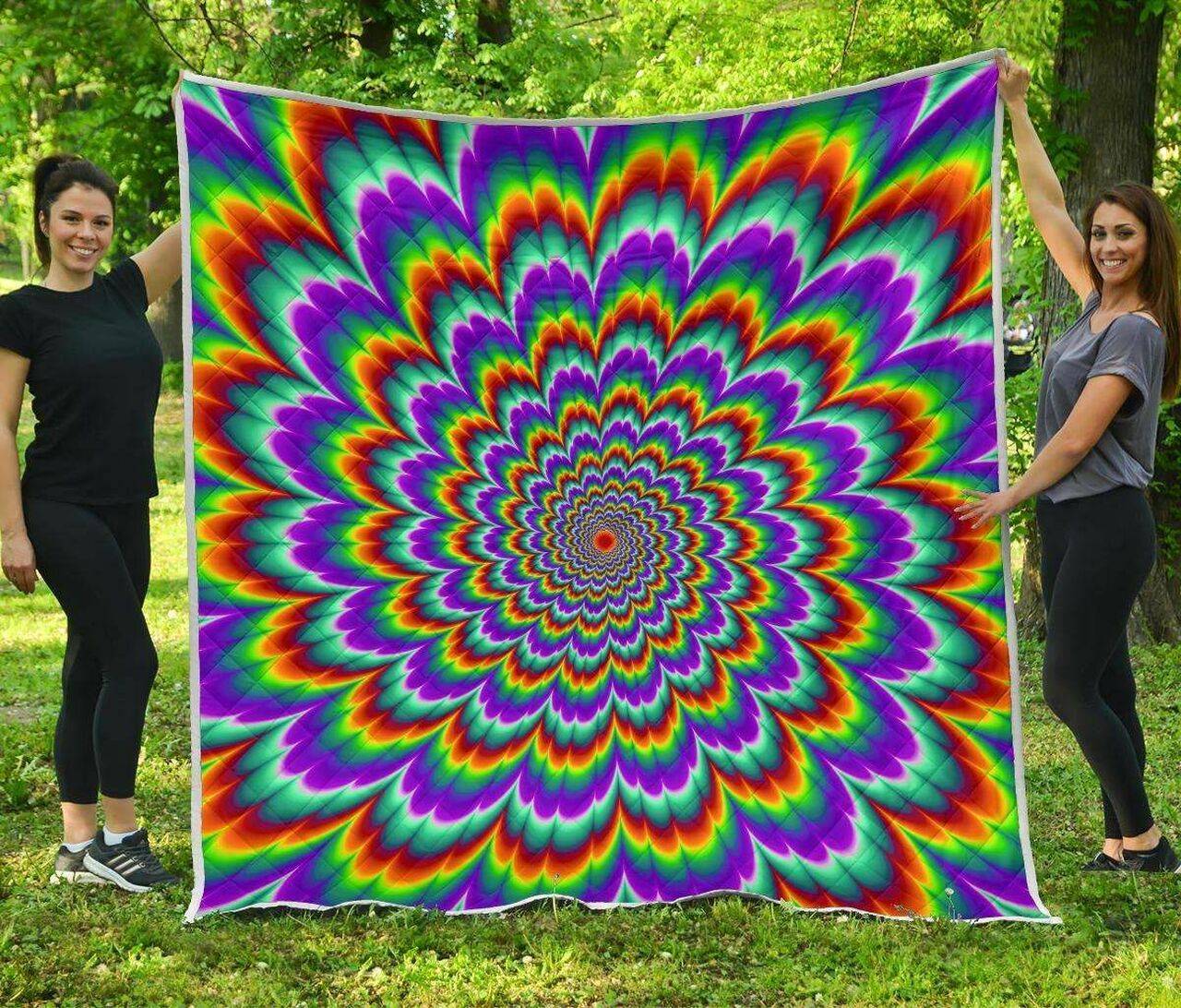 Psychedelic Expansion Optical Illusion Cl17100473Mdq Quilt Blanket and Home Decor