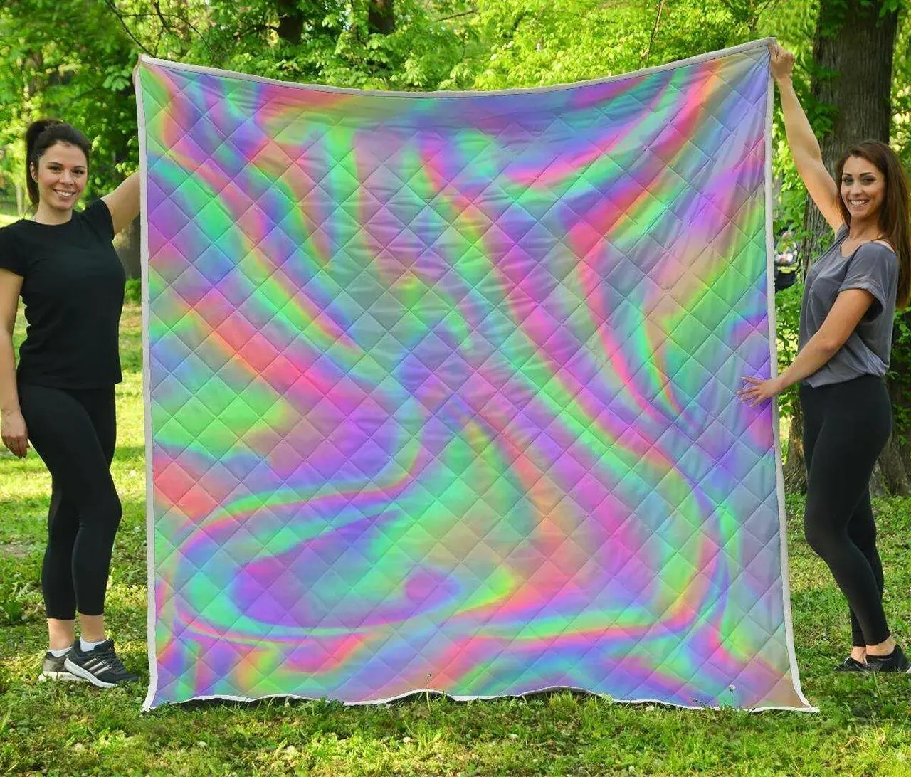 Psychedelic Holographic Trippy Cl17100475Mdq Quilt Blanket and Home Decor