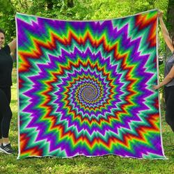 Psychedelic Spiral Optical Illusion Cl17100479Mdq Quilt Blanket and Home Decor