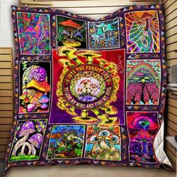 Psychedelic Trippy Mushroom Cl18100592Mdq Quilt Blanket and Home Decor