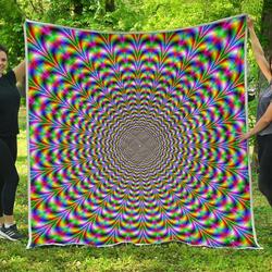 Psychedelic Web Optical Illusion Cl17100481Mdq Quilt Blanket and Home Decor