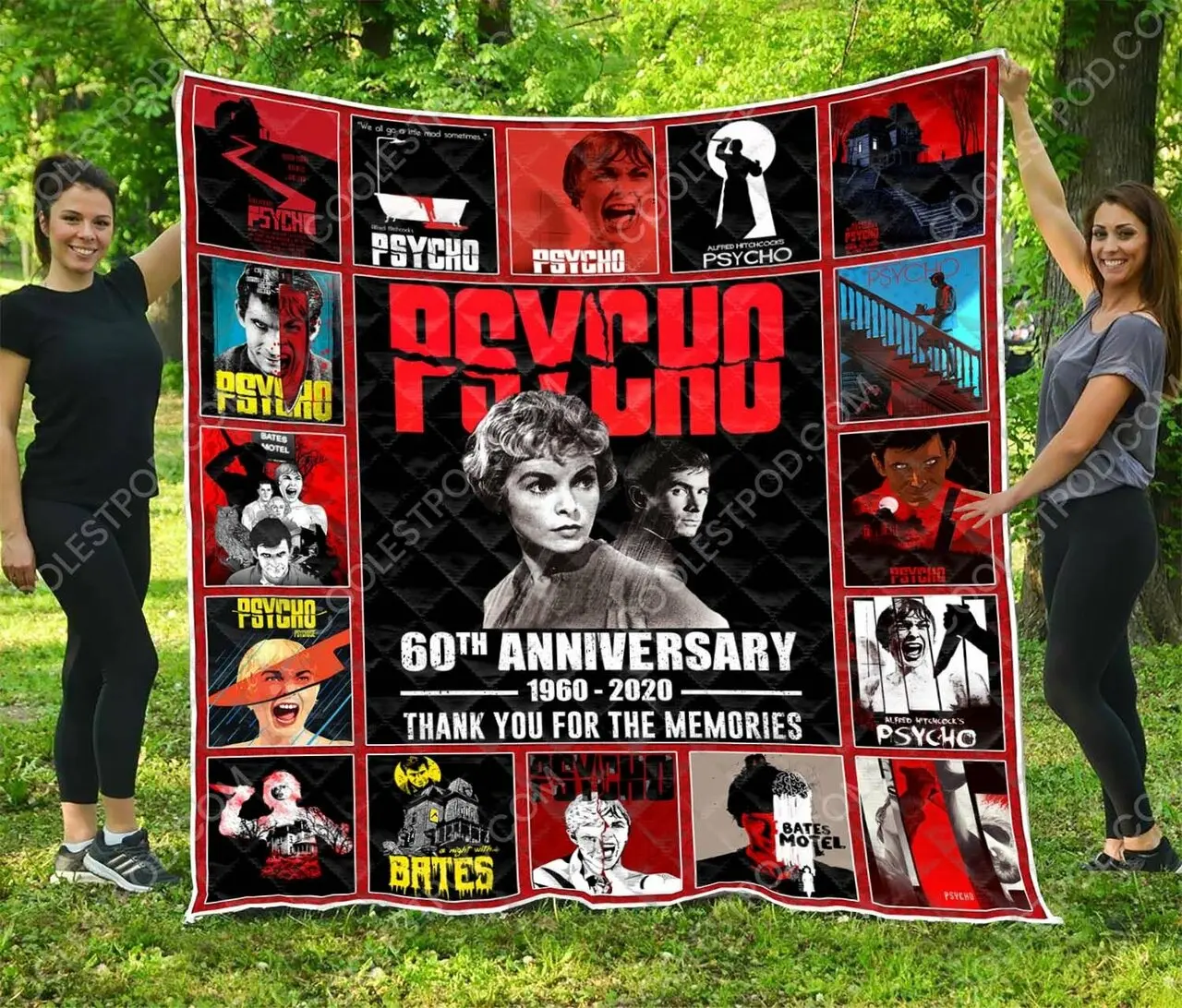 Psycho Movies Quilt Blanket and Home Decor