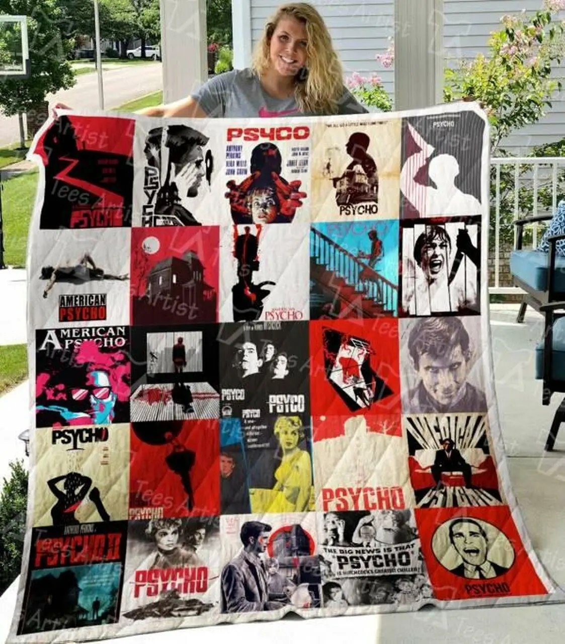 Psycho Quilt Blanket M160616 Quilt and Home Decor