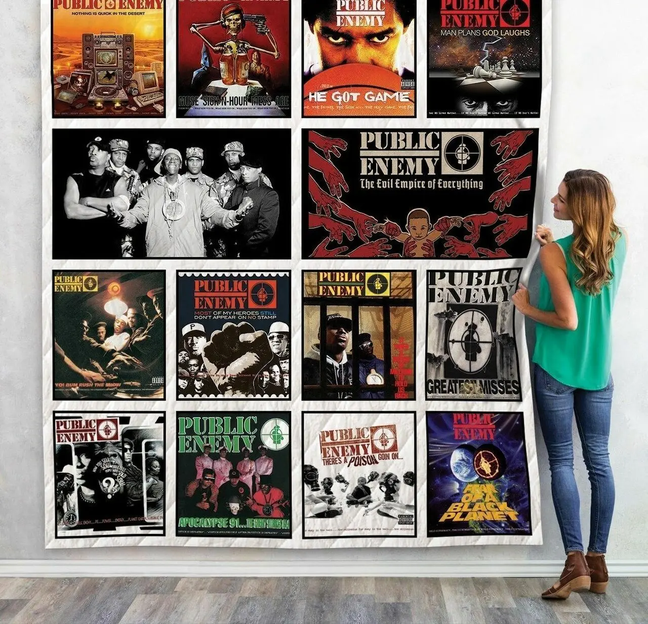 Public Enemy Albums Quilt Blanket 02 and Home Decor