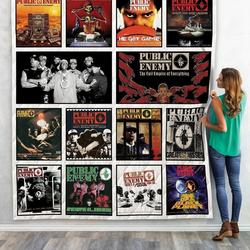Public Enemy Albums Quilt Blanket 02 and Home Decor