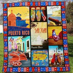 Puerto Rico Bi060704B Tbg Quilt Blanket and Home Decor