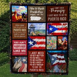 Puerto Rico Cl14100417Mdq Quilt Blanket and Home Decor